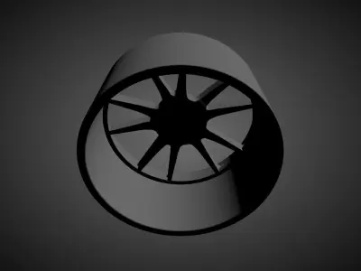 MERCEDES BENZ AMG GTR OME scalable and printable rims 3D print model