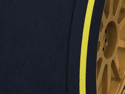 18 inches Soft front tyre Low-poly 3D model