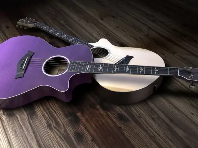 Taylor 612 Acoustic Guitar 3D model