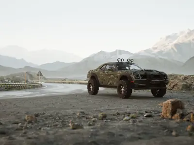 Dodge Challenger SRT Camo 3D model