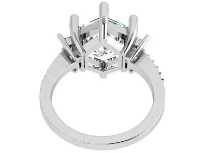 Hexagon Diamond Ring 4367 3D print model