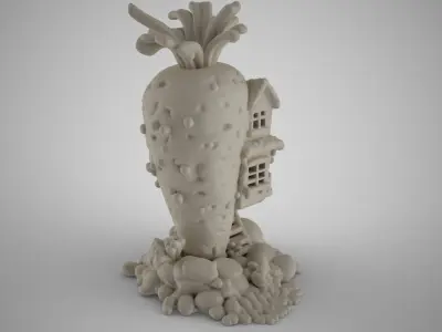 Carrot House for Aquarium 3D print model