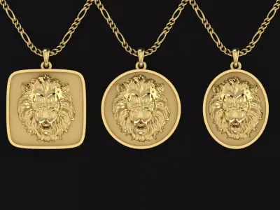 Lion Pendant 5 3D print model