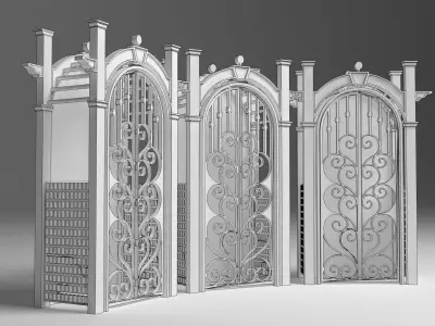 Wedding Stage Backdrop 3D model