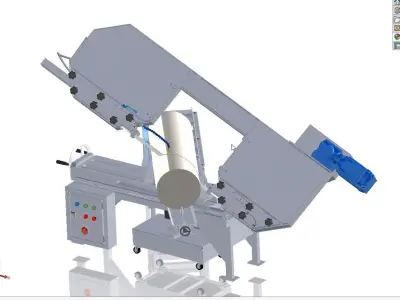 Horizontal Band Saw Construction Project 3D model