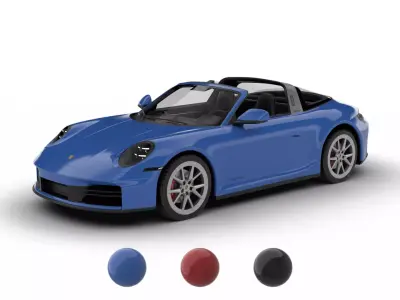 Porsche 911 Carrera Targa 4S 2025 3d model 3D model