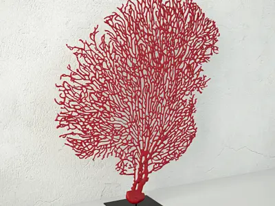 Red Gorgonaria Decoration 3D model
