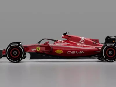 F1 Ferrari SF22 season 2022 Low-poly 3D model