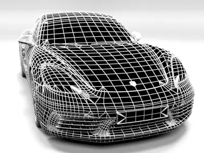 PORSCHE CAYMAN 2017 LOWPOLY Low-poly 3D model