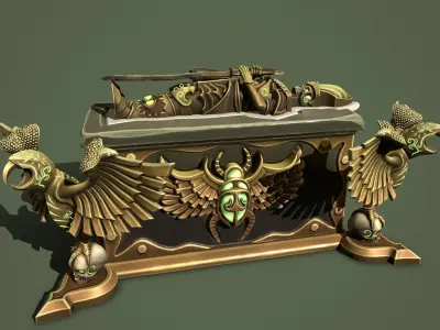 Desert chest Low-poly 3D model