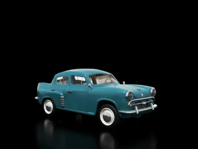 Car retro moskvich 402  3D model