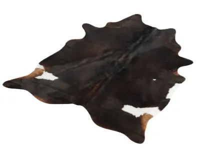 Black and White Cowhide Rug B3144 3D model