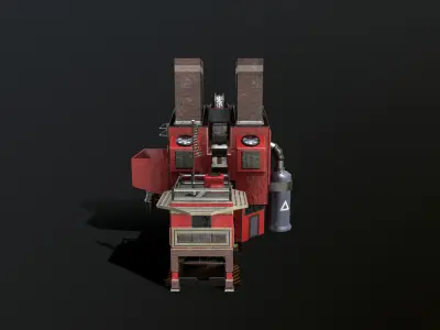 Ore Refinery Low-poly 3D model