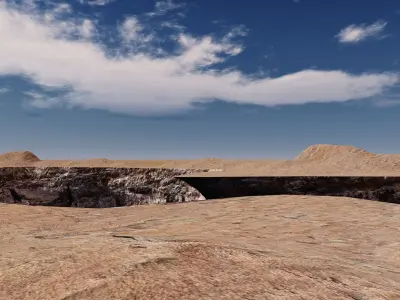 CANYON slope of mountain Free low-poly 3D model