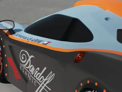 McLaren F1 GTR Low-poly 3D model