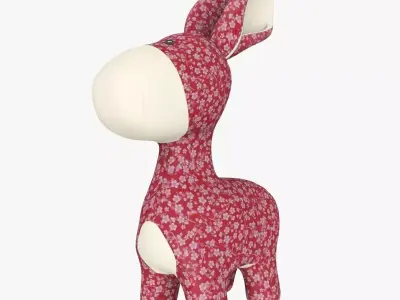 Plush Donkey Low-poly 3D model