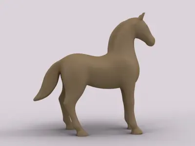 Elegant Horse Sculpture 3D print model