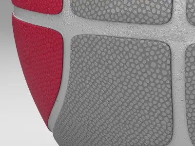 Basketball ball EB red Low-poly 3D model