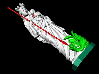 Mother Mary holding  jesus - Mother Mary With Baby Jesus   3D print model