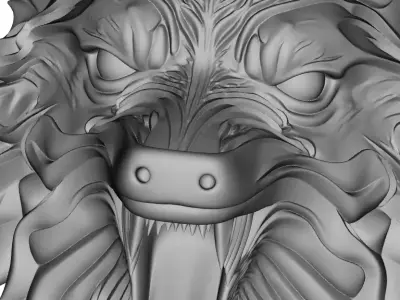 Pendant Wolf Pendant Wolf Head Animal Pendant  3D print model