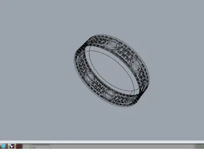 Love Paved Wedding Ring  17 9mm 3D print model