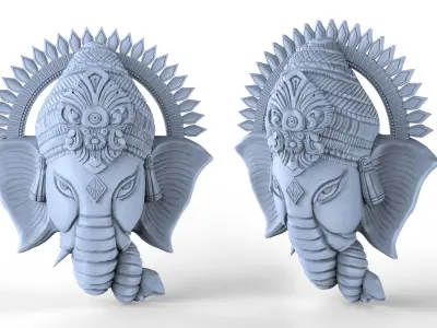 GANESH HEAD MODEL 3D model
