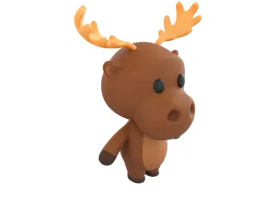 Character135 Rigged Moose 3D model