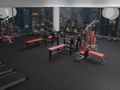 Gym Interior 3D model