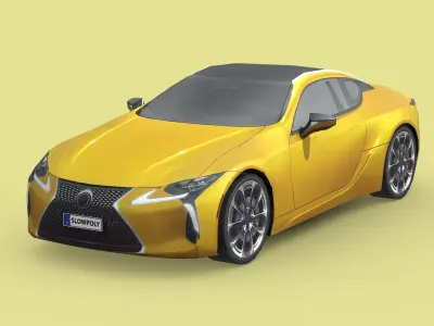 Lexus LC 500 Low-poly 3D model