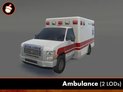 Rescue vehicles bundle 3D Model Pack