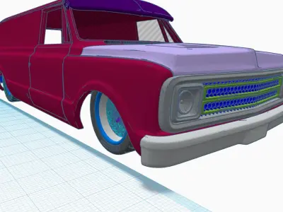 Late 60s and early 70s Chevy Truck Grills 3D print model