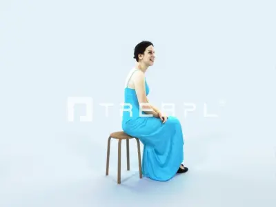 SAG07 6X Sports Beach Running Jogging Man Woman 002 Low-poly 3D model