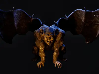 Gargoyle Low-poly 3D model