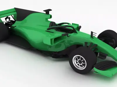 Formula 1 Season 2022 F1 Race Car green 3D model