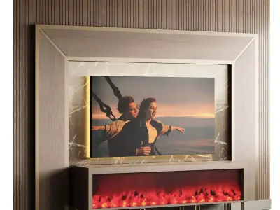 tv wall 1 3D model purchase