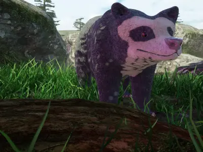 Spectacled Bear Game Ready Model Unreal Engine 3D model
