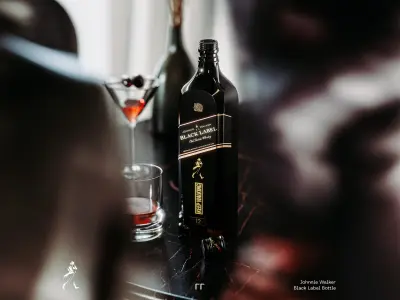 Johnnie Walker Black Label Bottle 3D model