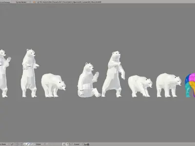 Polar Bear Low-poly 3D model