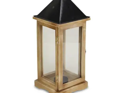Tall Glass and Metal Lantern 3D model purchase