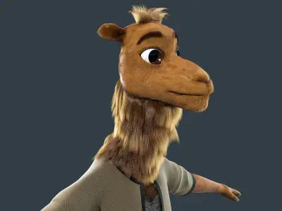  Cartoon Camel NoRIG 3D model