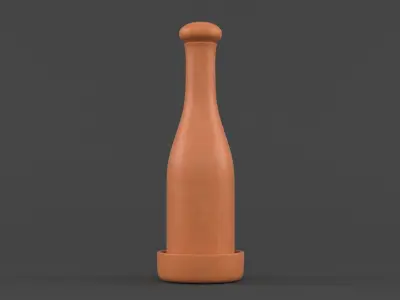 Decorative Clay Bottles 3D model