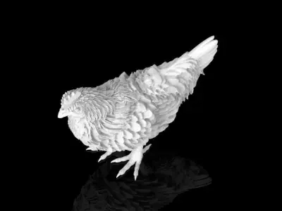 hen sculpture 3D print model