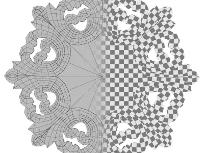 Burren Well-Designed Accent Mirror BNZC1573 3D model