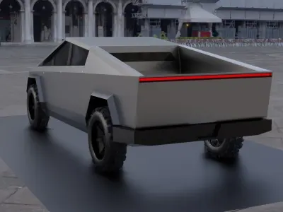 Tesla Cybertruck  Low-poly 3D model
