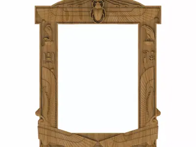 Carved picture frame STL 3D model