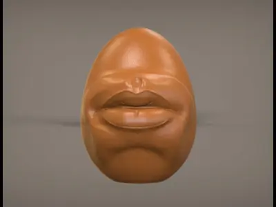 Lips Egg 3D print model