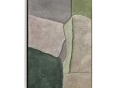 Plaster Two Photo Frame 490 Low-poly 3D model