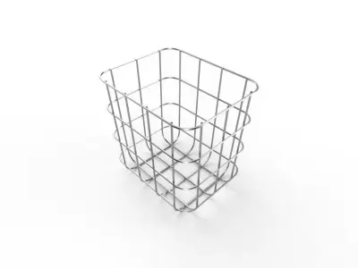 Wire Bin M09 Low-poly 3D model