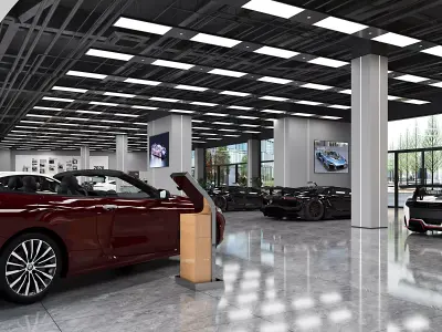 Sports Car Showroom - Car Dealership 3D model