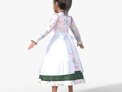 Realistic 3D Girl Character Rigged 3D model